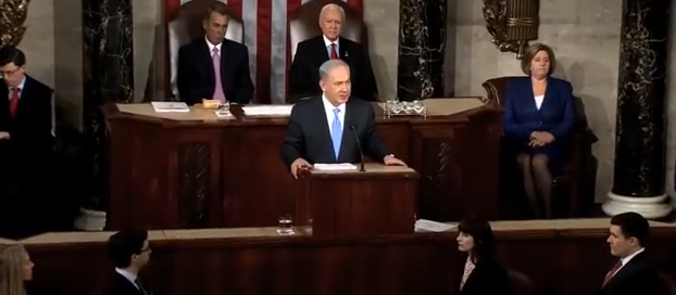 The Prime Minister of Israel addressing a Joint Session of Congress on March 3, 2015.